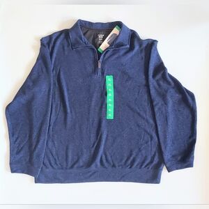 Hudson River 1/4 Zip Long Sleeve Pullover Sweater Blue Mens XL NWT